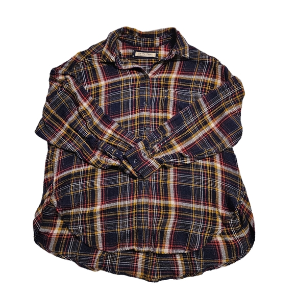 We The Free Tops - We the Free (Free People) oversized plaid button-down shirt XS